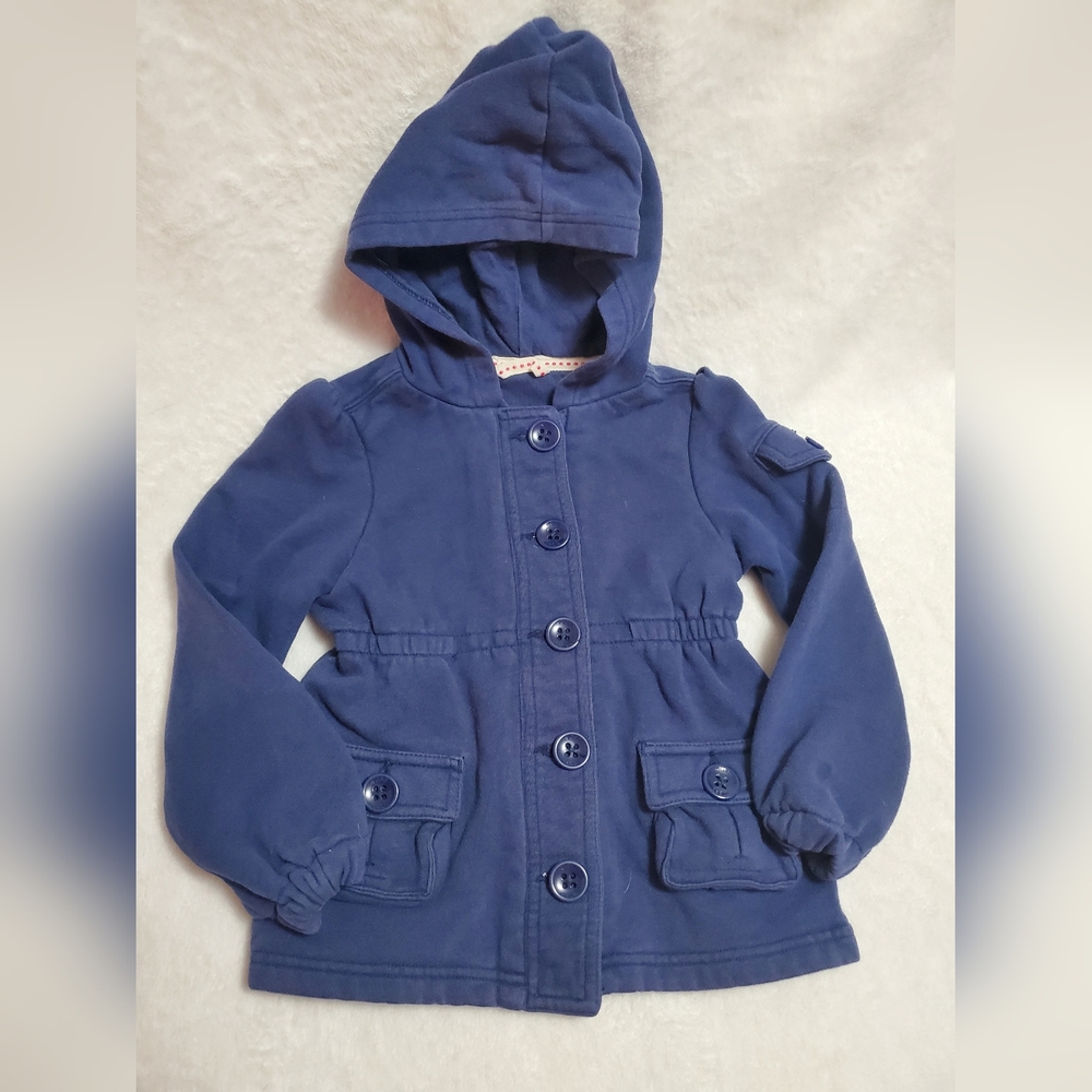 GAP! Girl's Button Up Hoodie, Blue